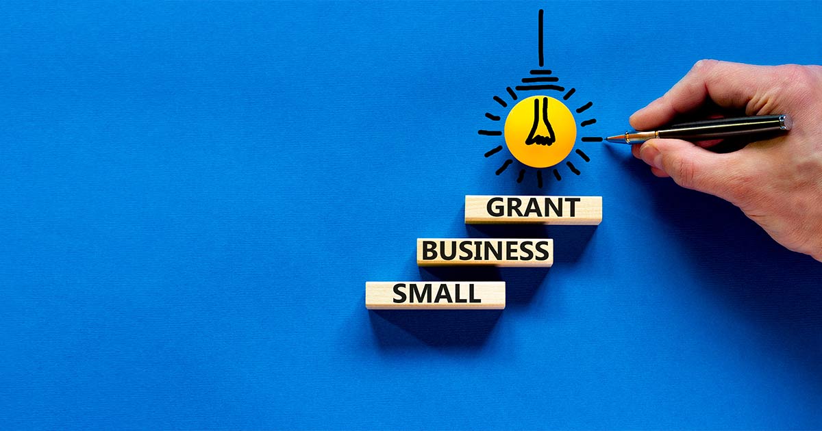 Message promoting Small Business Grants